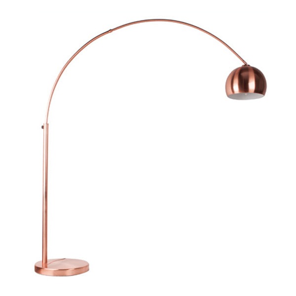 Product photograph of Zuiver Metal Bow Floor Lamp Copper Copper from Olivia's