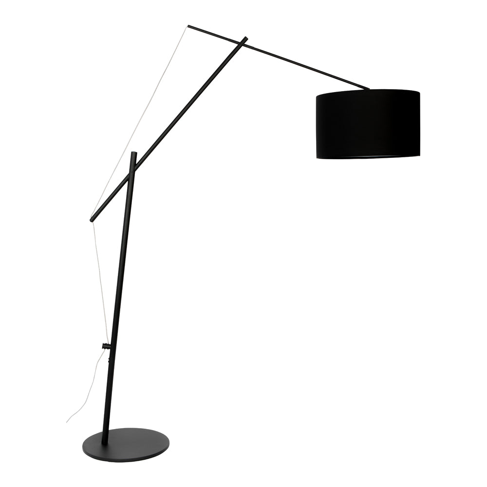 Product photograph of Olivia S Nordic Living Collection - Thore Floor Lamp In Black from Olivia's