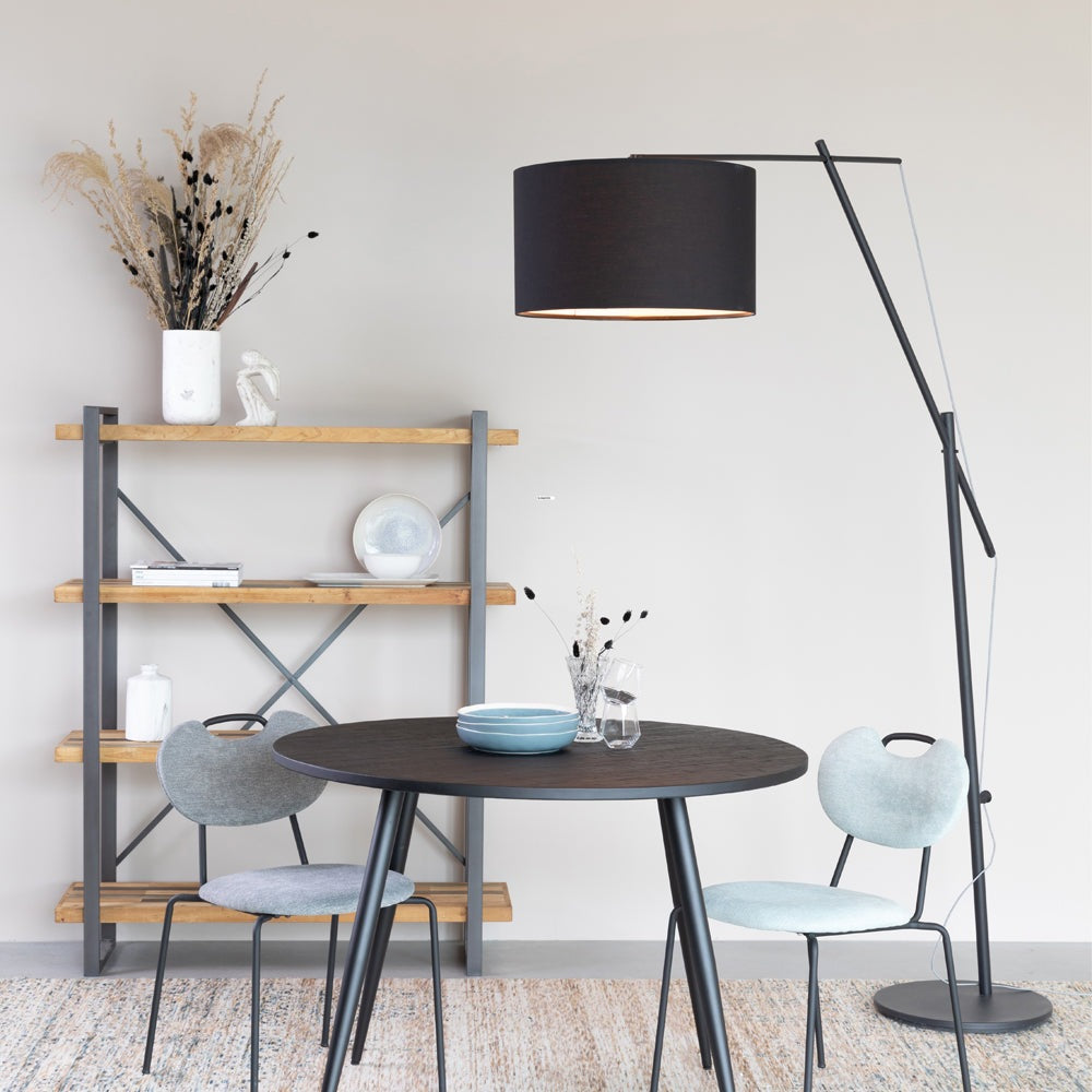 Product photograph of Olivia S Nordic Living Collection - Thore Floor Lamp In Black Outlet from Olivia's