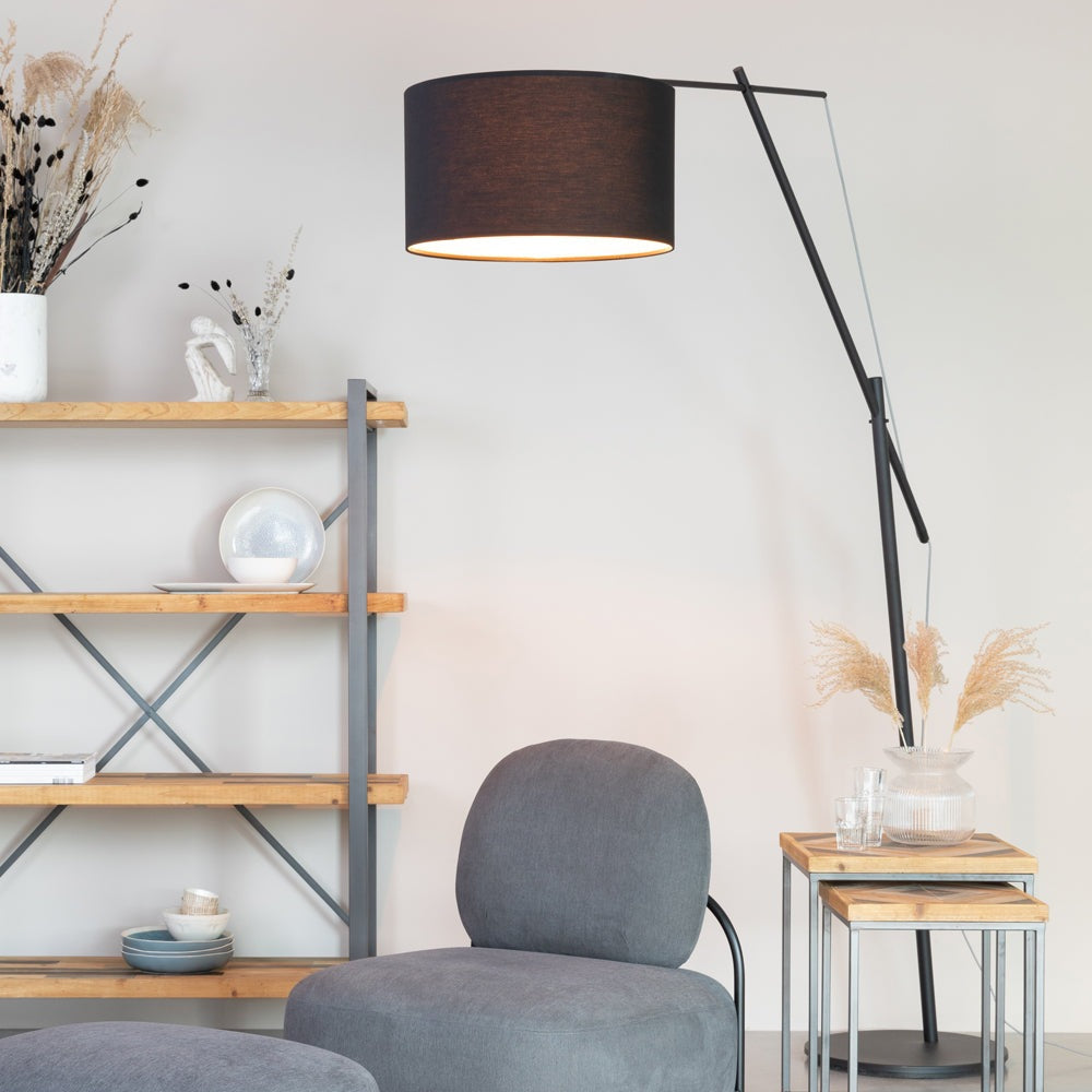 Product photograph of Olivia S Nordic Living Collection - Thore Floor Lamp In Black Outlet from Olivia's.