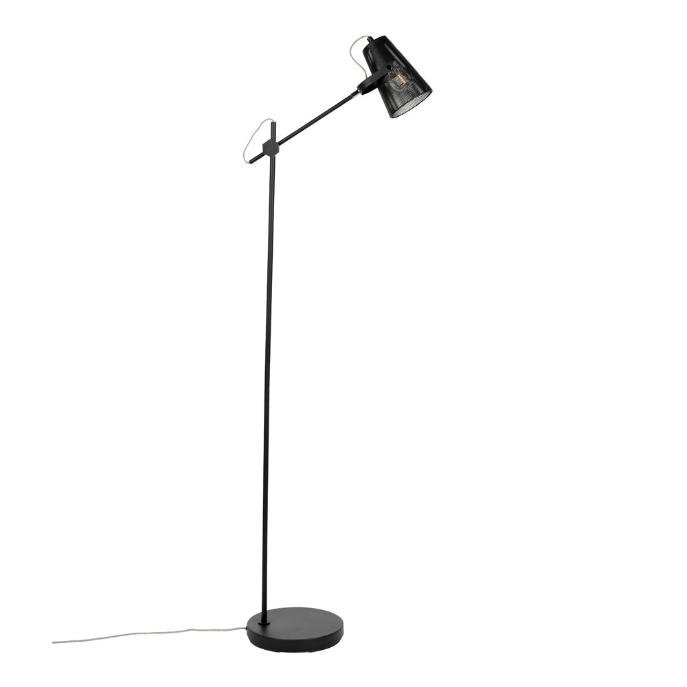 Product photograph of Olivia S Nordic Living Collection - Frost Floor Lamp In Black from Olivia's