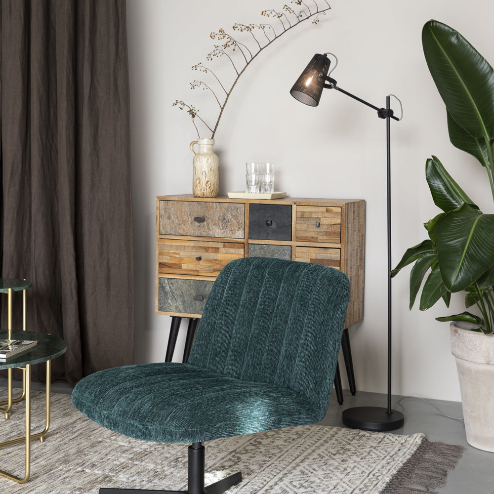 Product photograph of Olivia S Nordic Living Collection - Frost Floor Lamp In Black from Olivia's.