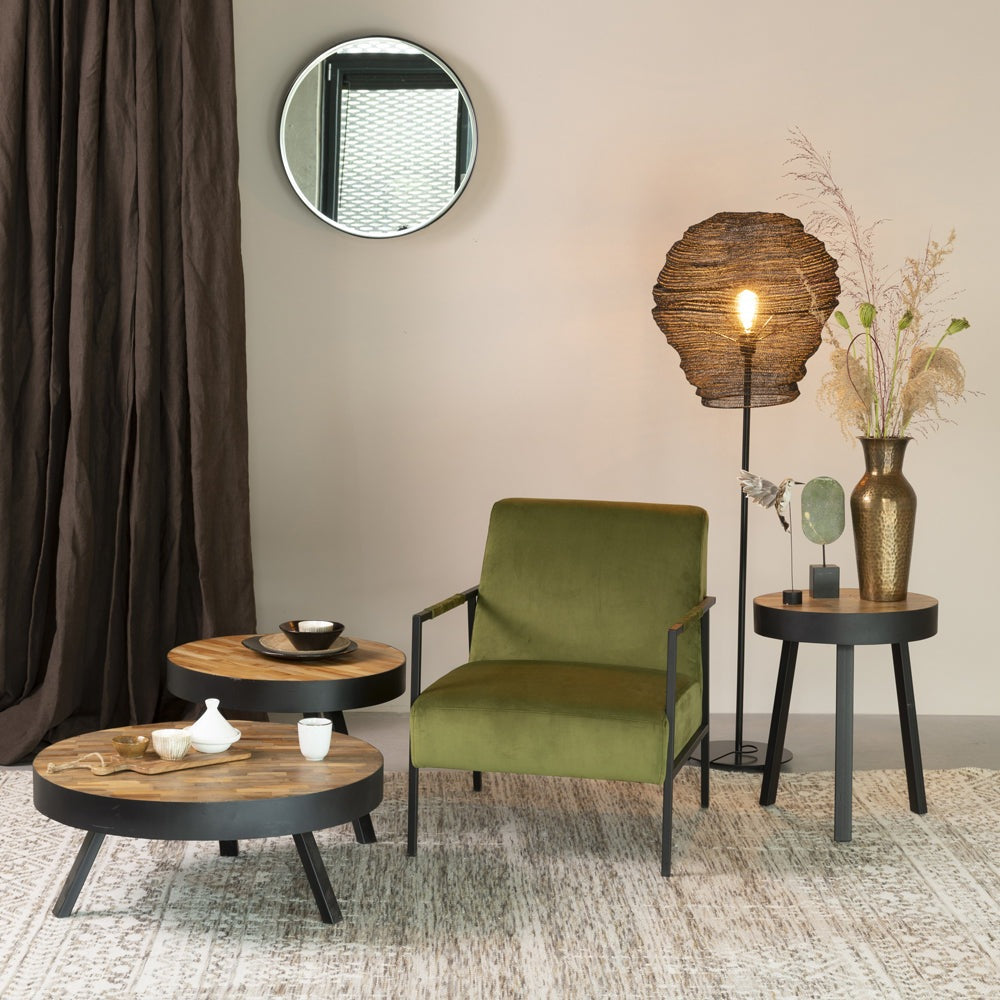 Product photograph of Olivia S Nordic Living Collection - Lea Floor Lamp In Black from Olivia's.