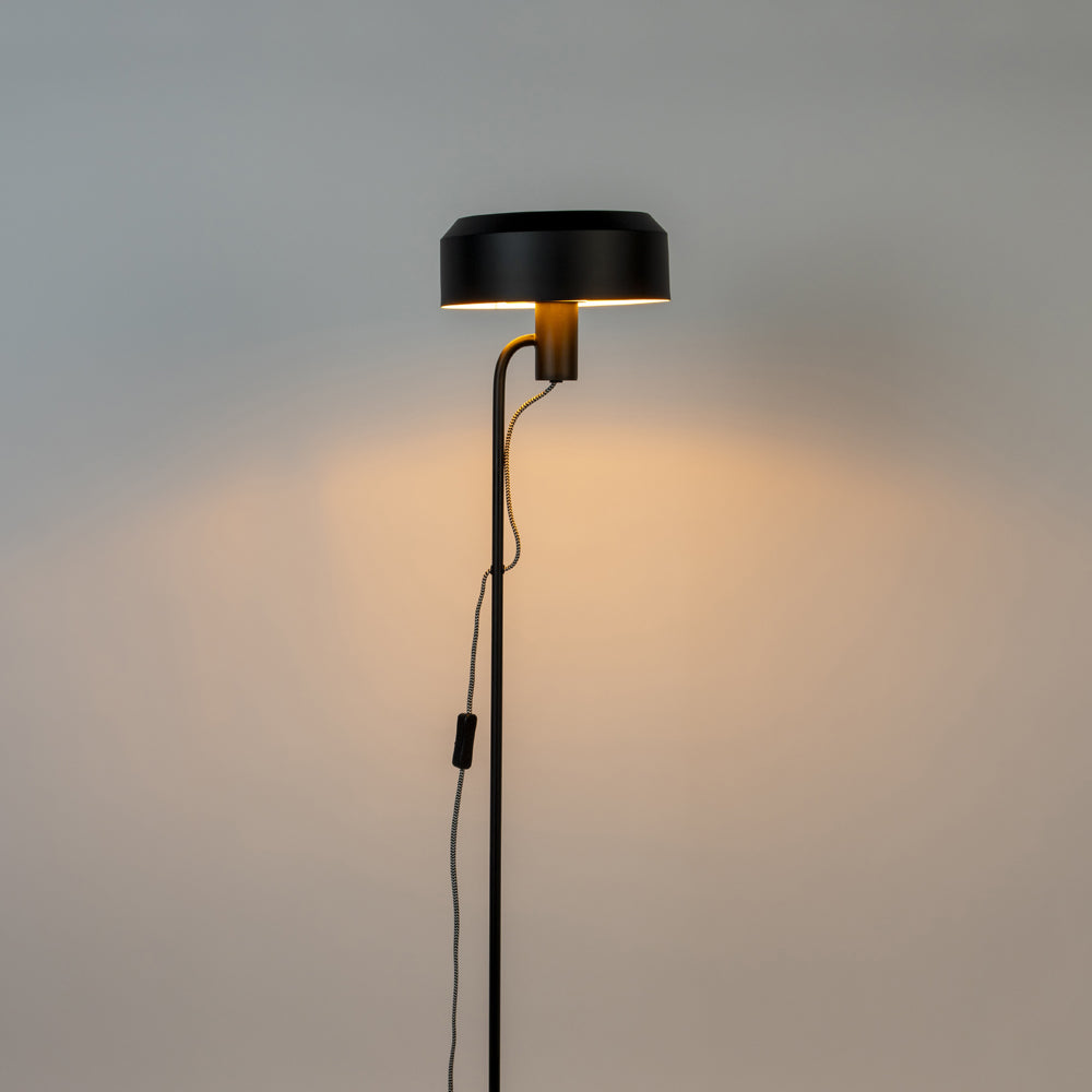 Product photograph of Olivia S Nordic Living Collection - Larson Floor Lamp In Black from Olivia's.