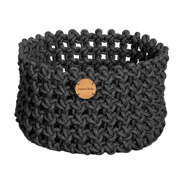 Product photograph of Cane-line Soft Rope Basket Dark Grey Medium from Olivia's.