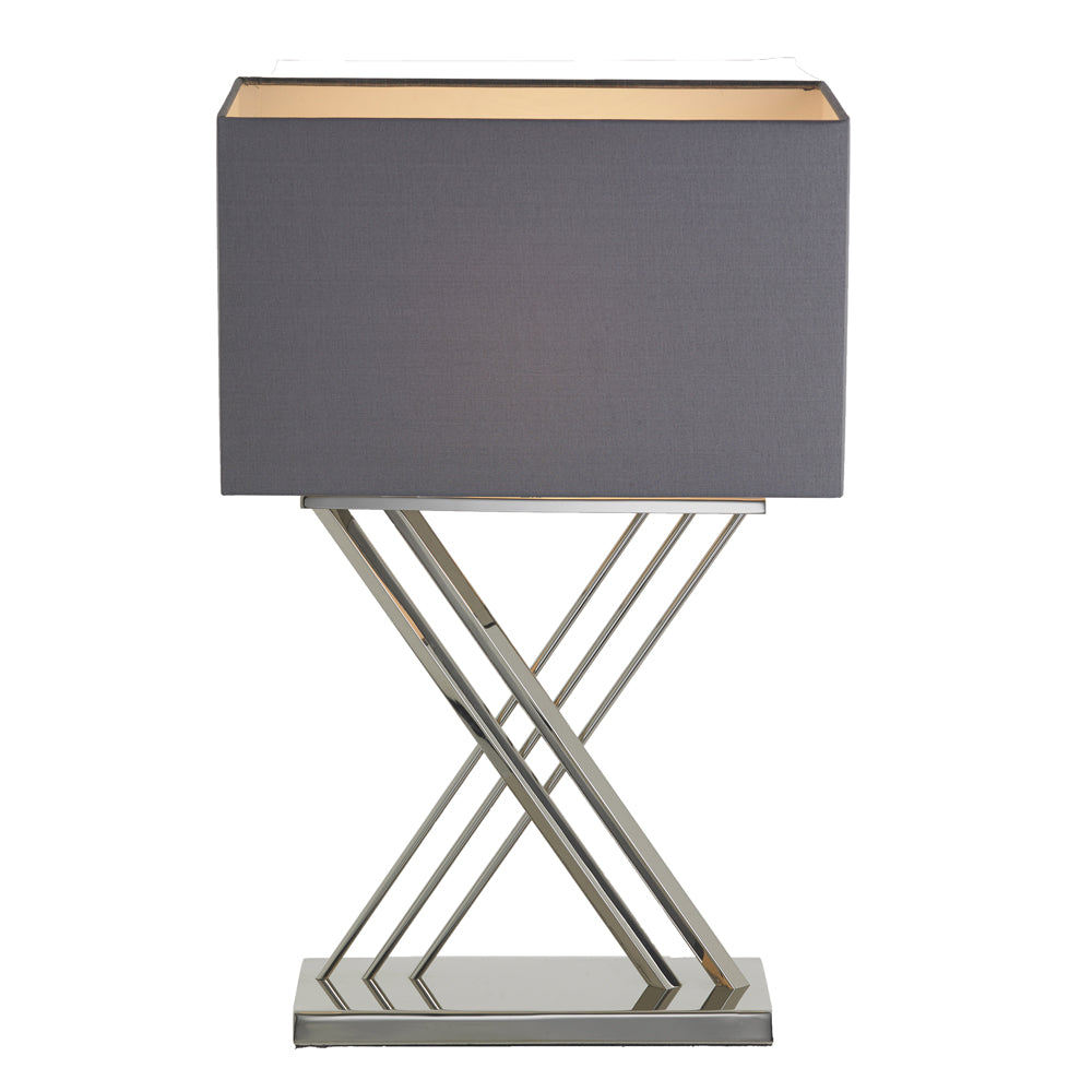 Product photograph of Rv Astley Roma Table Lamp Shade Mule Nickel from Olivia's