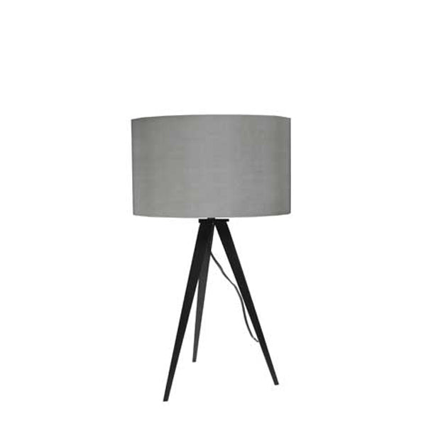 Product photograph of Zuiver Tripod Table Lamp Grey - Metal Base Black Grey Metal Base from Olivia's