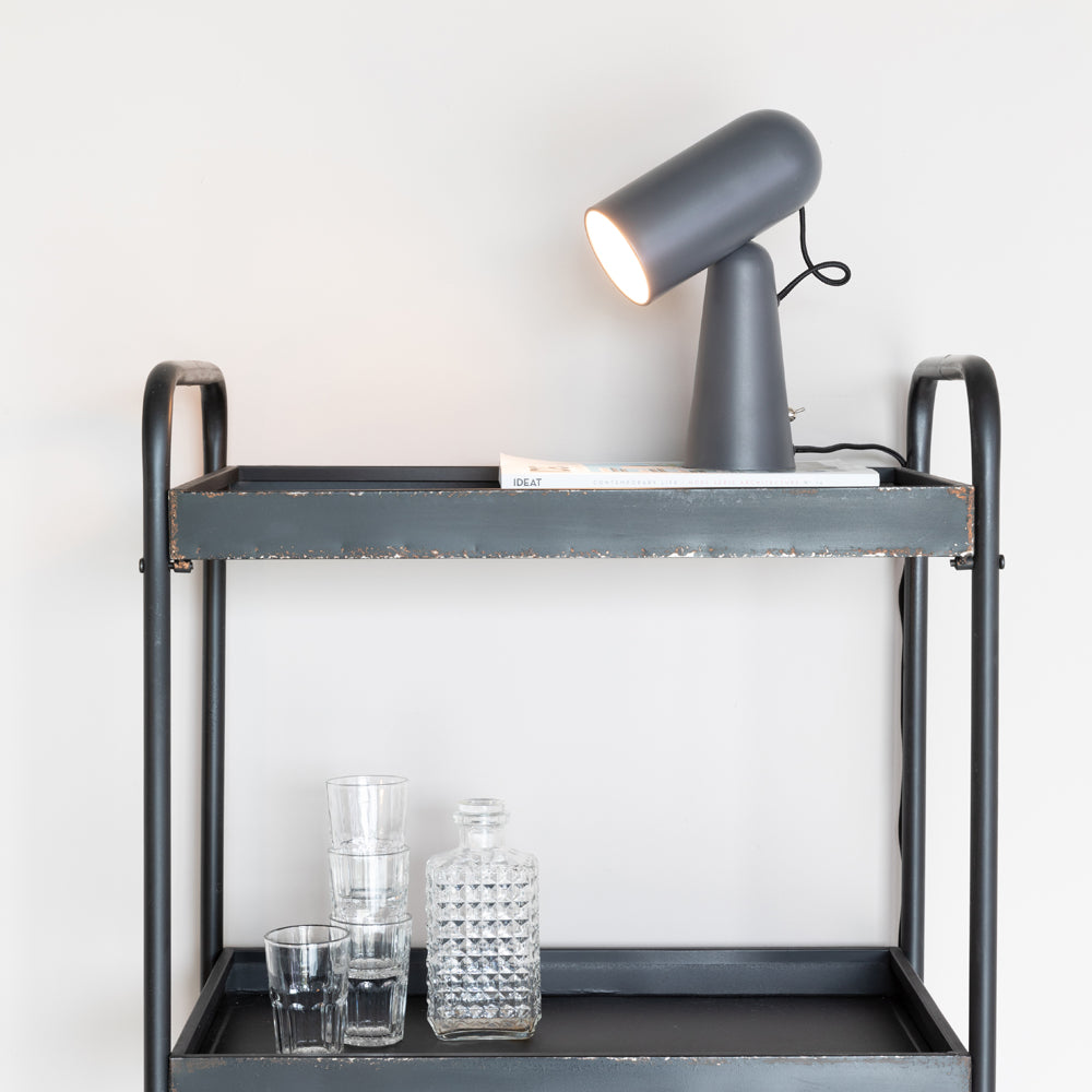 Product photograph of Olivia S Nordic Living Collection - Versa Desk Lamp In Dark Grey from Olivia's.