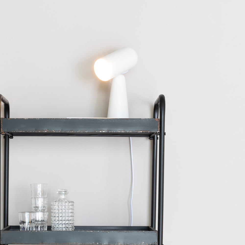 Product photograph of Olivia S Nordic Living Collection - Versa Desk Lamp In White from Olivia's.
