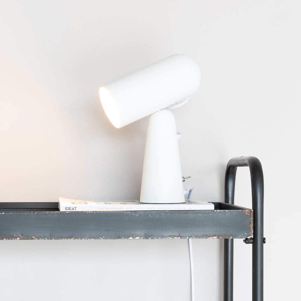 Product photograph of Olivia S Nordic Living Collection - Versa Desk Lamp In White from Olivia's.