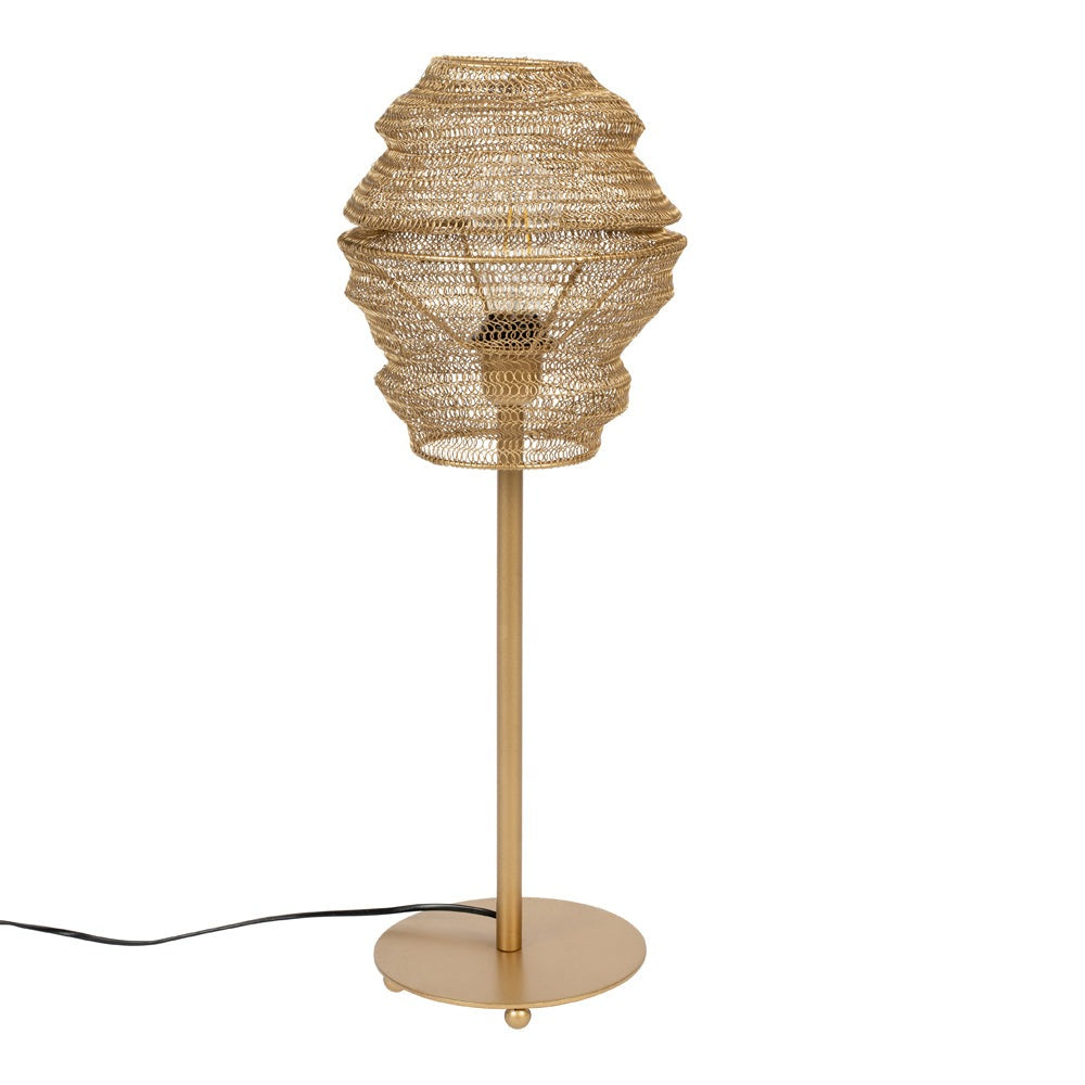 Product photograph of Olivia S Nordic Living Collection - Lea Table Lamp In Brass from Olivia's