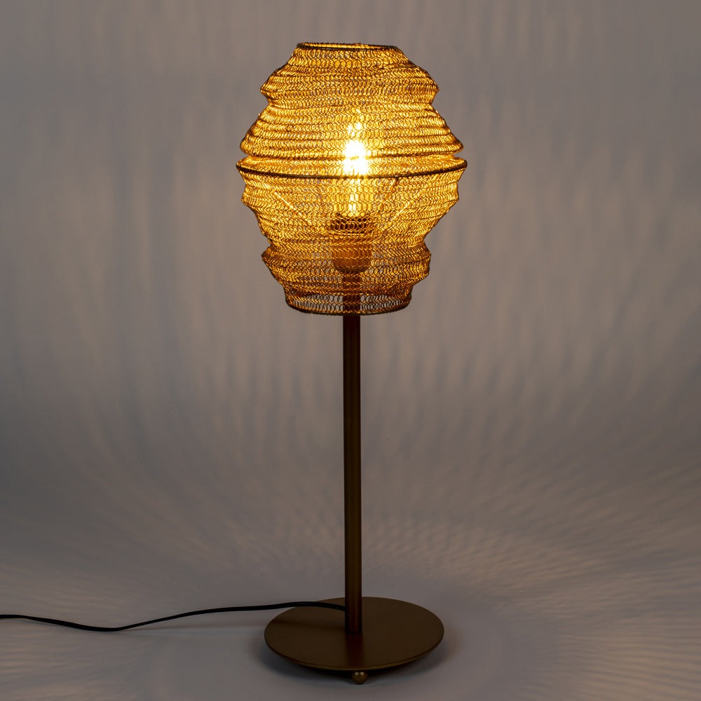 Product photograph of Olivia S Nordic Living Collection - Lea Table Lamp In Brass from Olivia's.