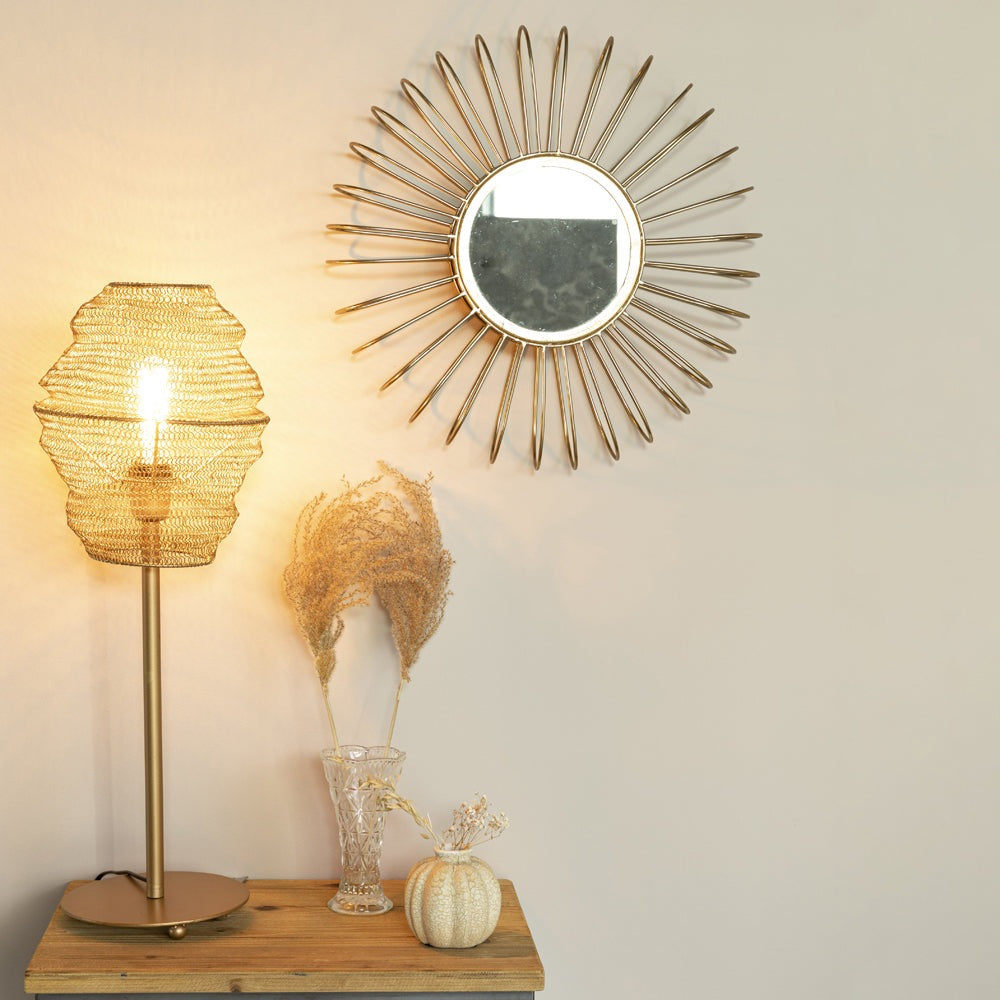 Product photograph of Olivia S Nordic Living Collection - Lea Table Lamp In Brass from Olivia's.