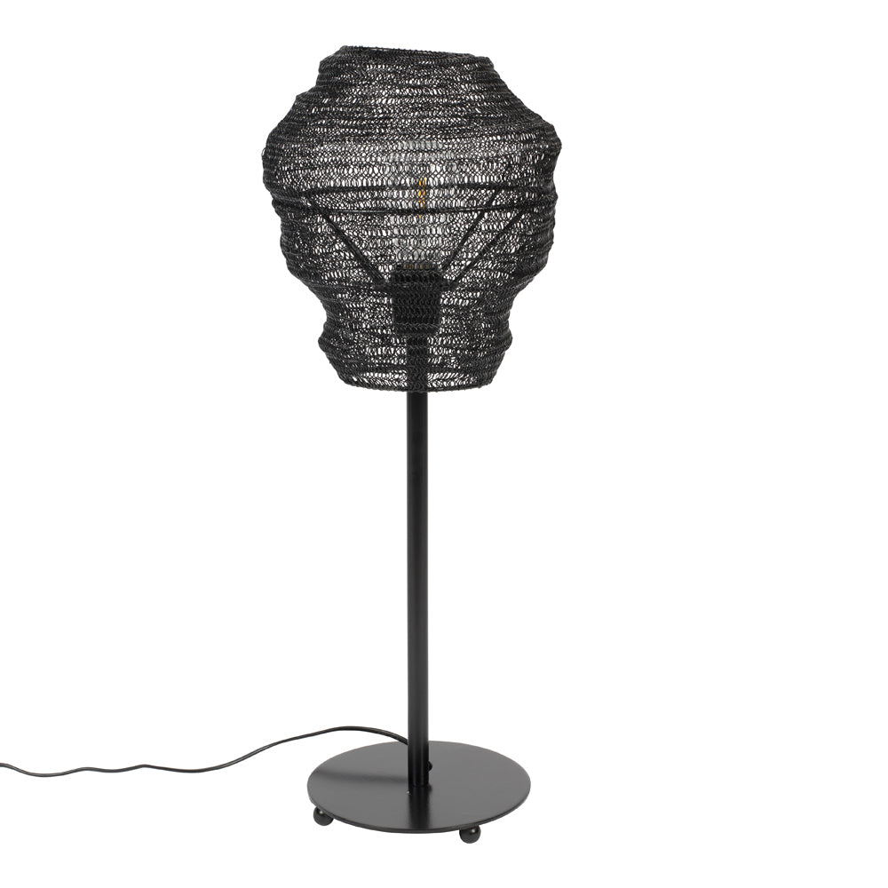 Product photograph of Olivia S Nordic Living Collection - Lea Table Lamp In Black from Olivia's