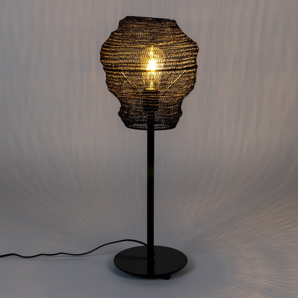 Product photograph of Olivia S Nordic Living Collection - Lea Table Lamp In Black from Olivia's.