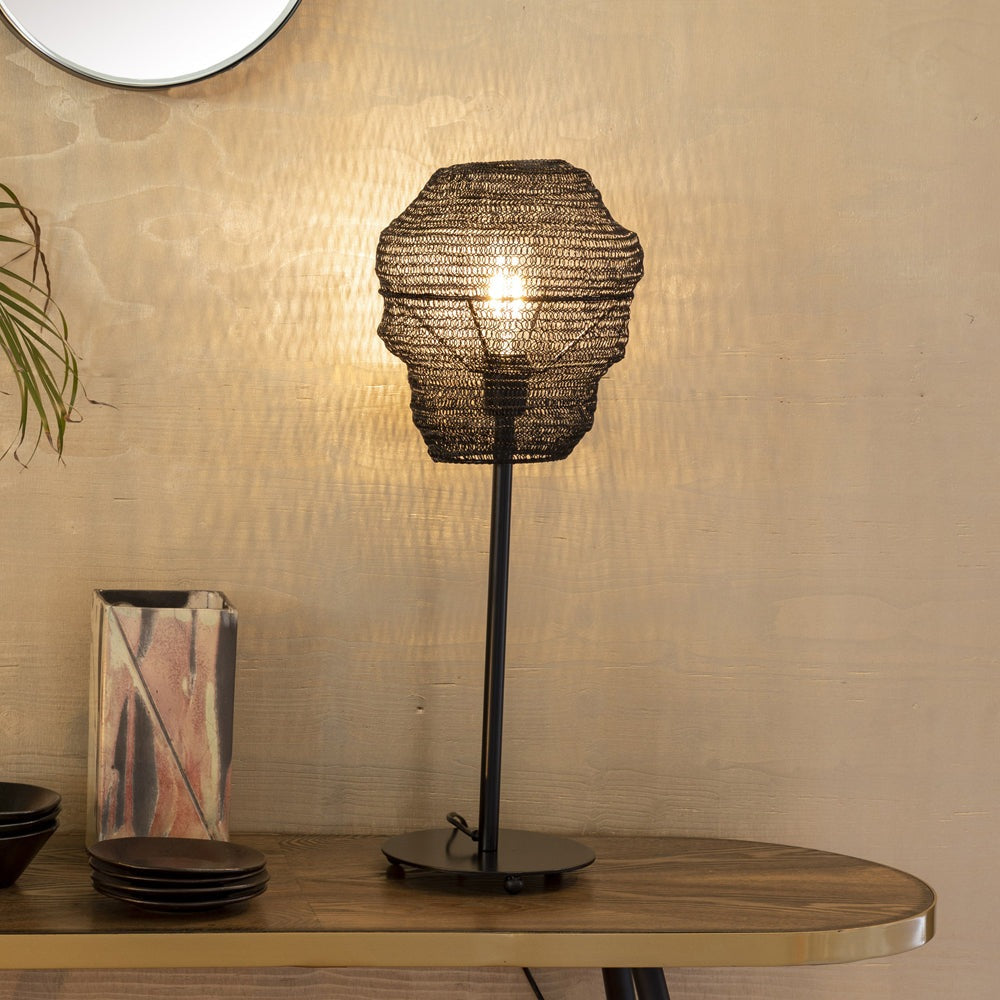 Product photograph of Olivia S Nordic Living Collection - Lea Table Lamp In Black from Olivia's.