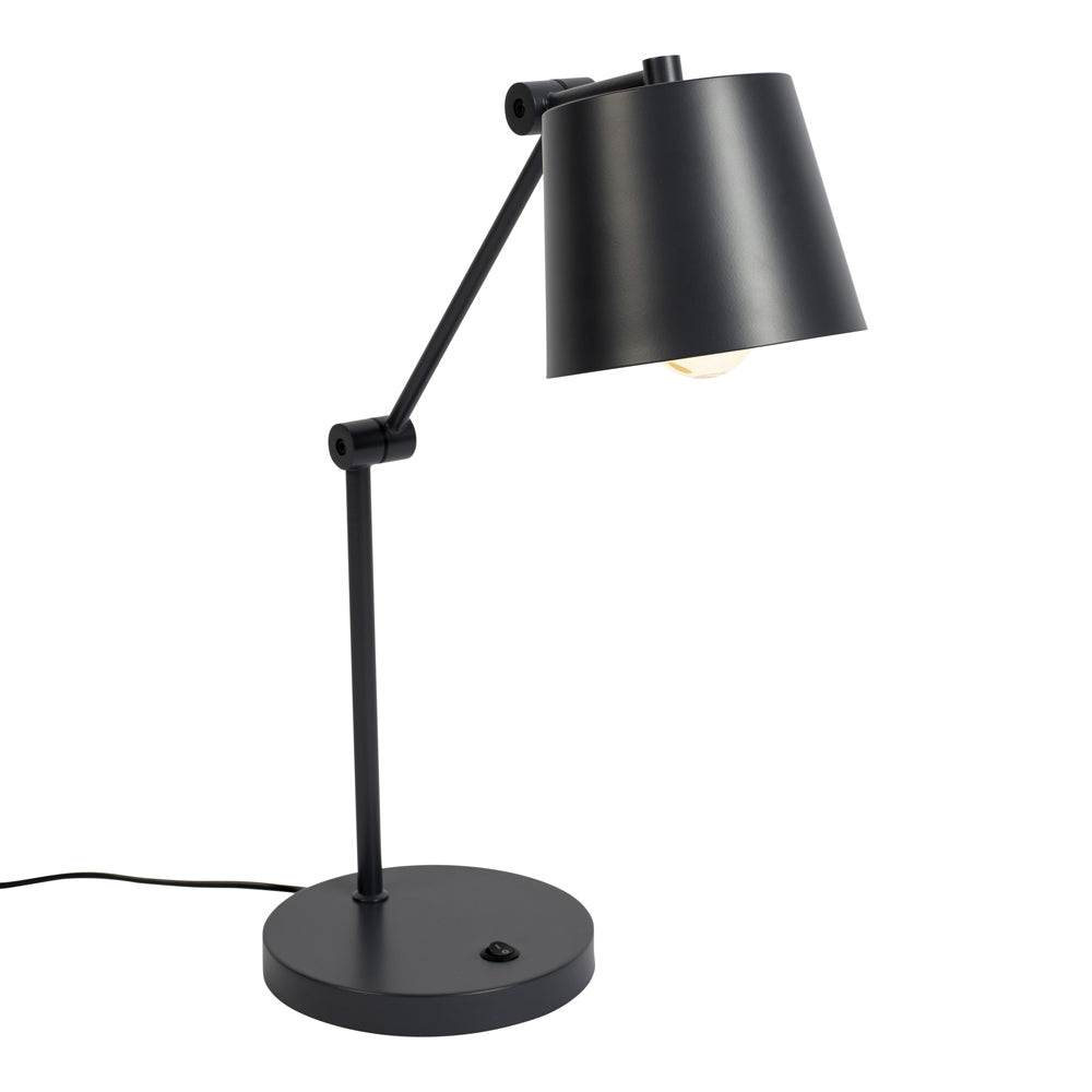 Product photograph of Olivia S Nordic Living Collection - Haley Desk Lamp In Black from Olivia's