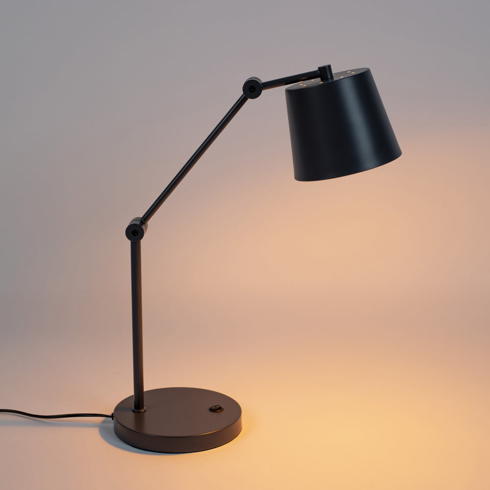 Product photograph of Olivia S Nordic Living Collection - Haley Desk Lamp In Black from Olivia's.