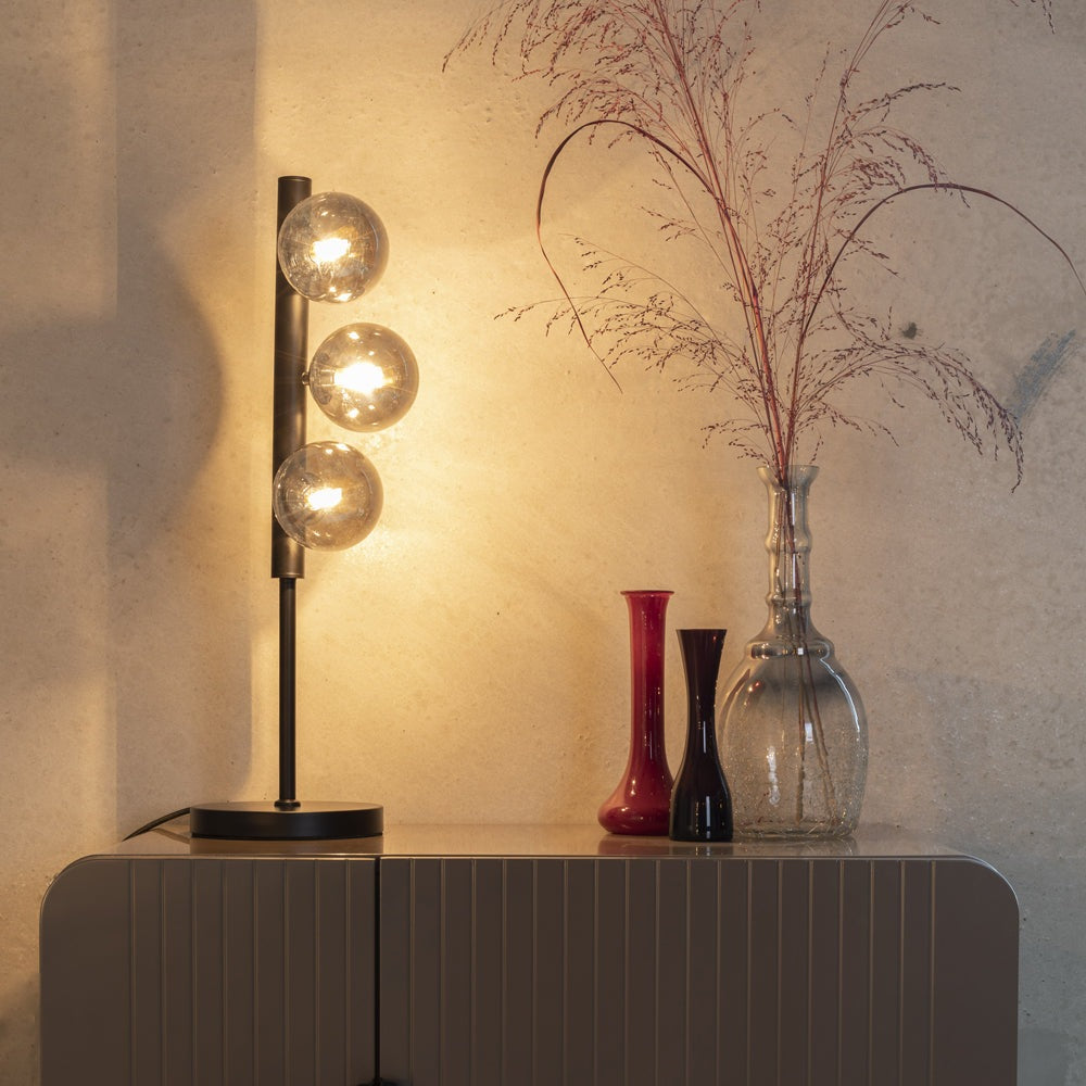 Product photograph of Olivia S Nordic Living Collection - Noa Table Lamp In Smoke from Olivia's.