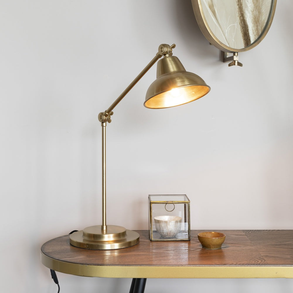 Product photograph of Olivia S Nordic Living Collection - Ame Table Lamp In Brass from Olivia's.