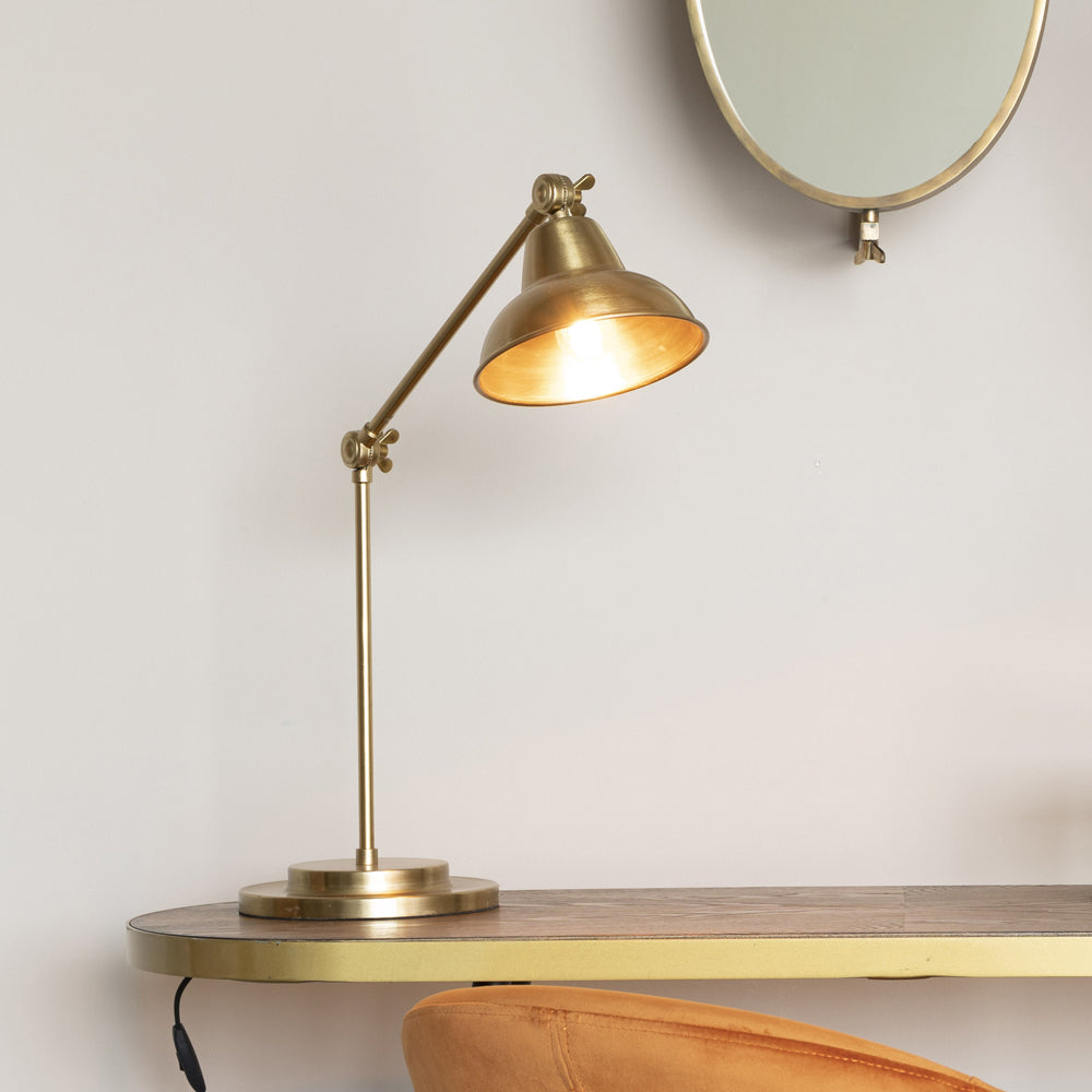 Product photograph of Olivia S Nordic Living Collection - Ame Table Lamp In Brass from Olivia's.
