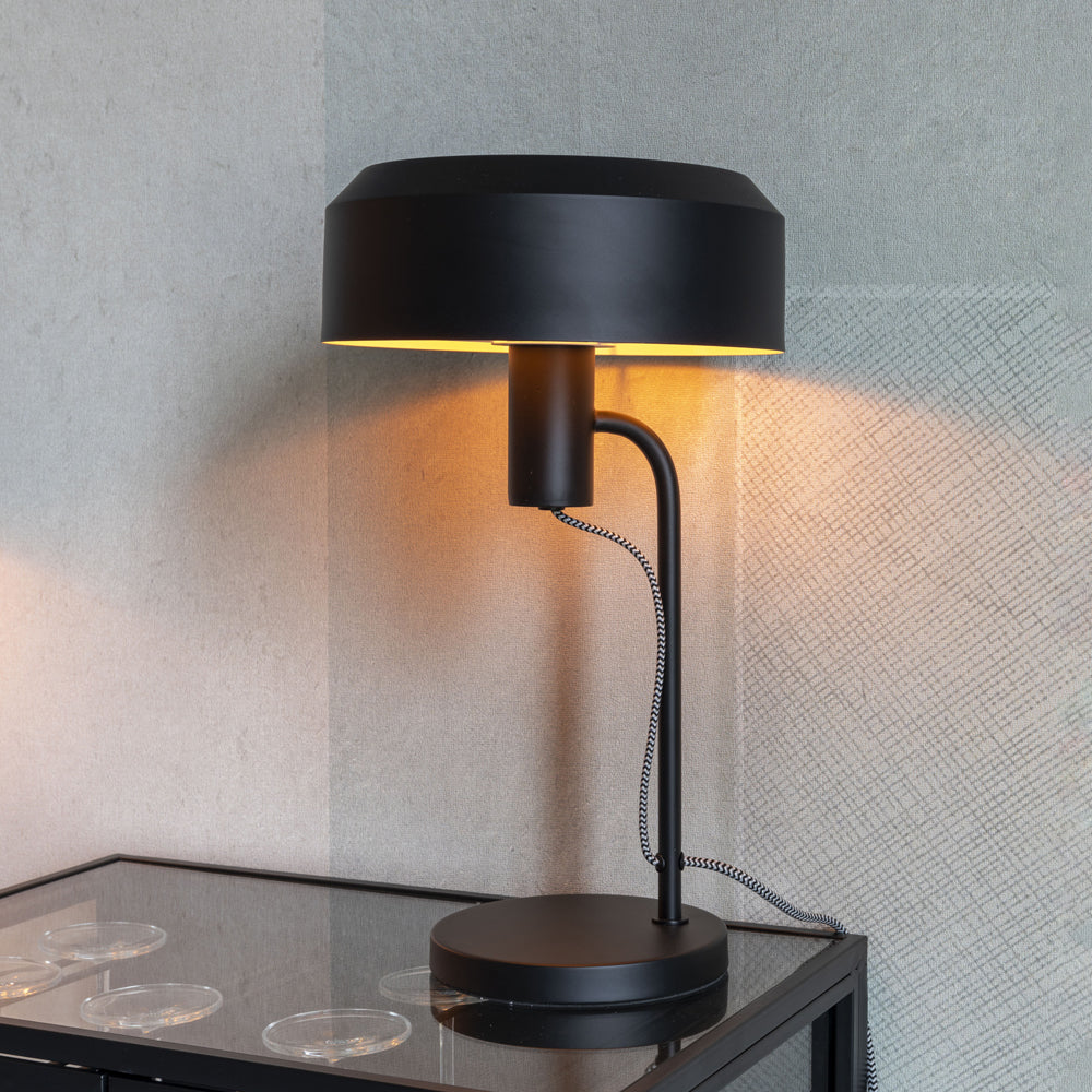 Product photograph of Olivia S Nordic Living Collection - Larson Table Lamp In Black from Olivia's.