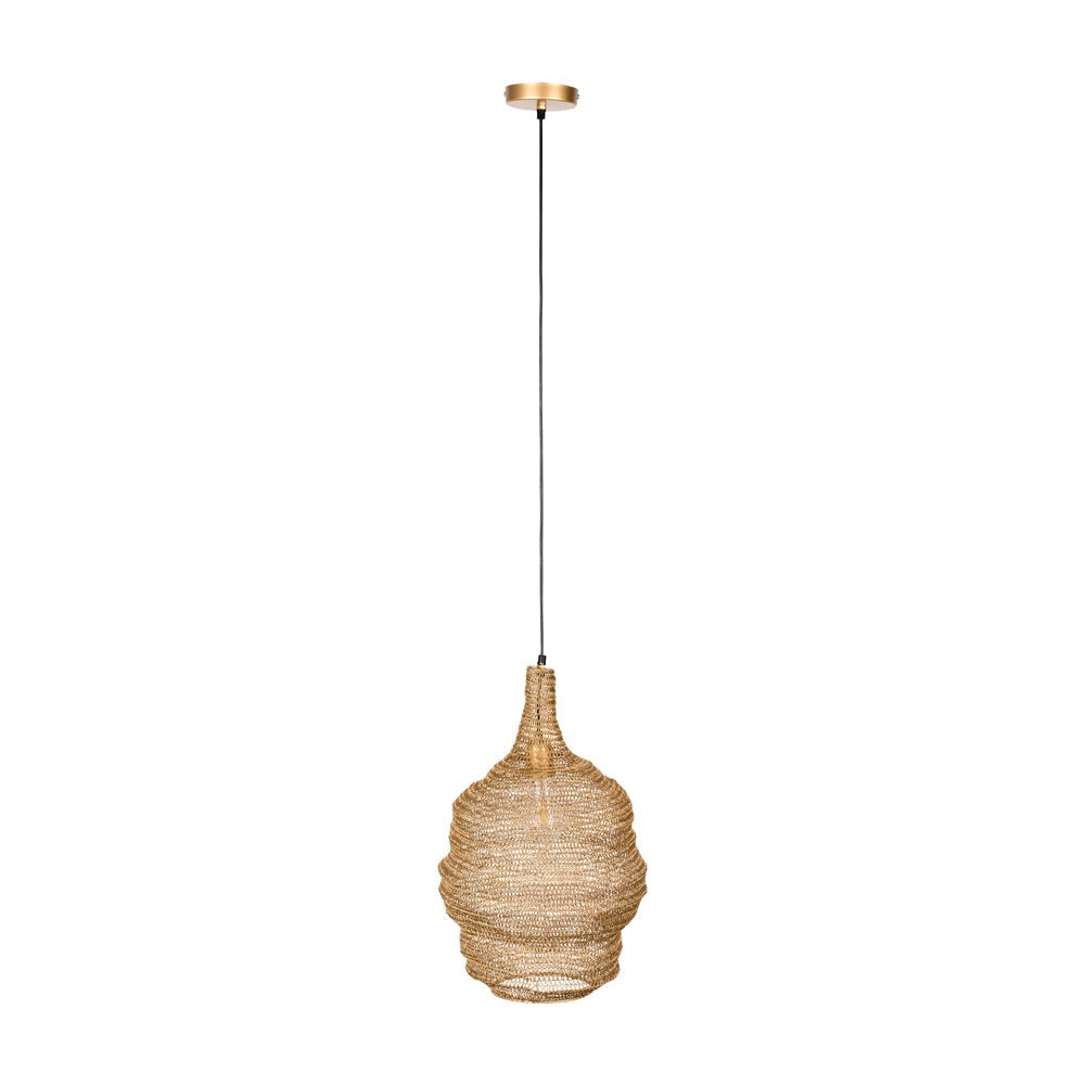 Product photograph of Olivia S Nordic Living Collection - Lea Pendant Lamp In Brass Medium from Olivia's