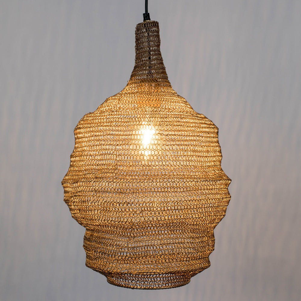 Product photograph of Olivia S Nordic Living Collection - Lea Pendant Lamp In Brass Medium from Olivia's.