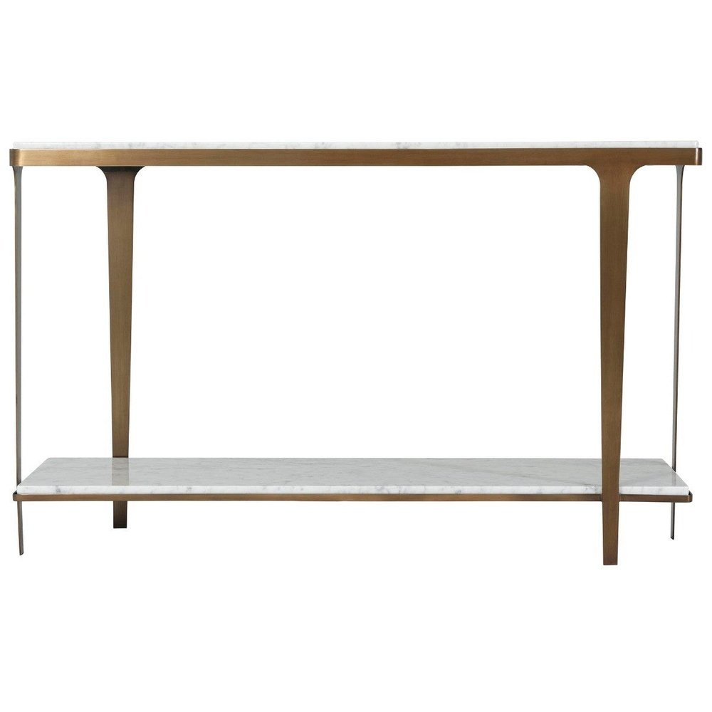 Product photograph of Theodore Alexander Cordell Console Table In White Brass from Olivia's.