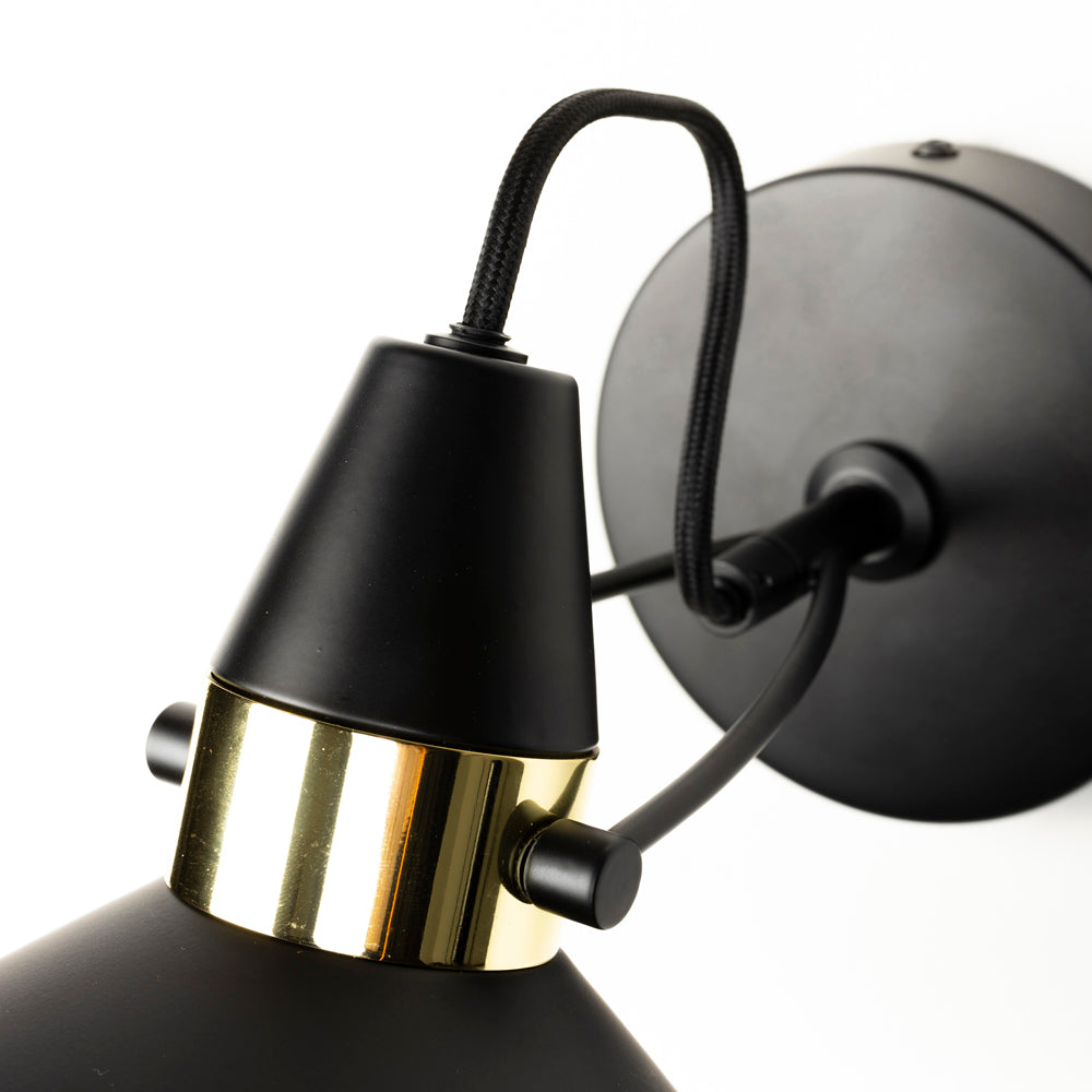 Product photograph of Olivia S Nordic Living Collection Joal Wall Light In Black from Olivia's.