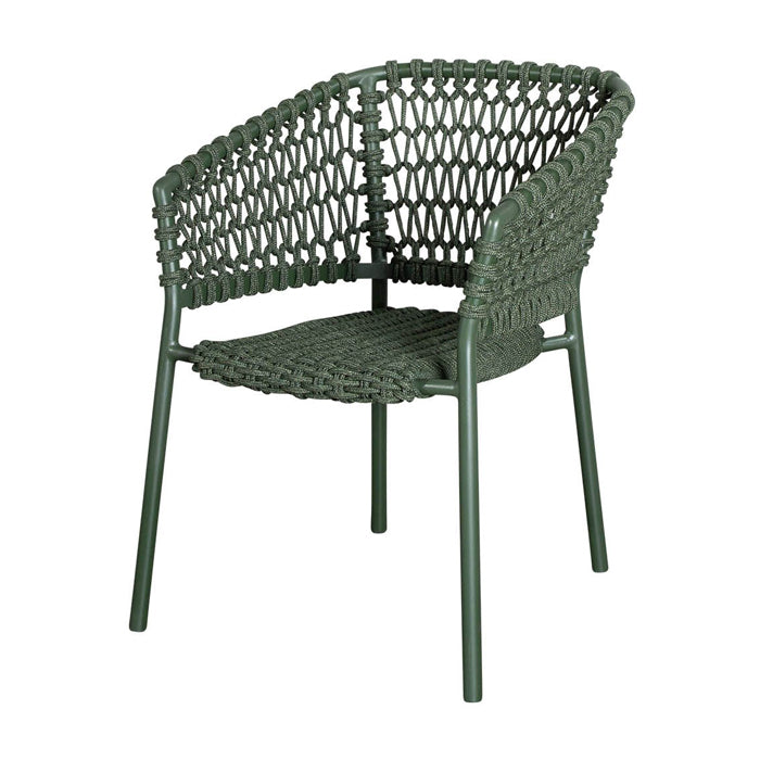Product photograph of Cane-line Ocean Stackable Outdoor Armchair Dark Green from Olivia's