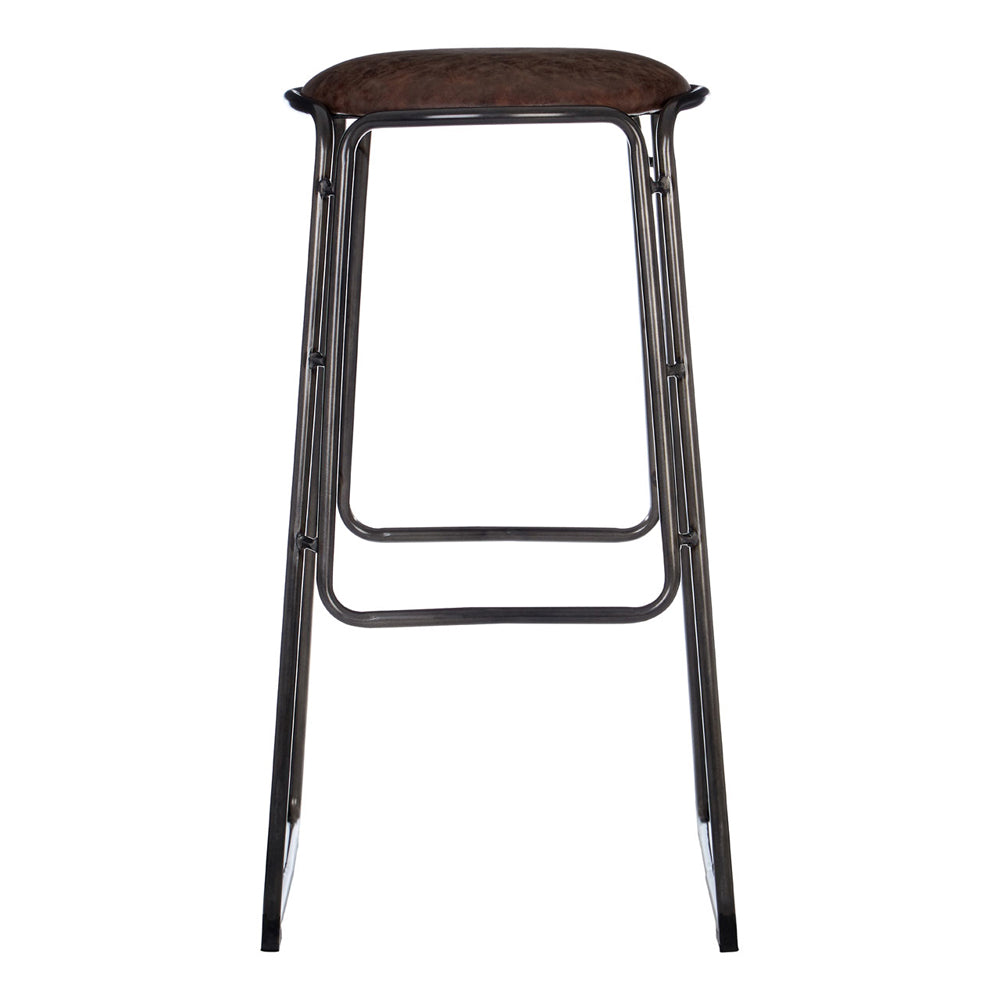 Olivias Soft Industrial Collection Daria Bar Stool In Mocha