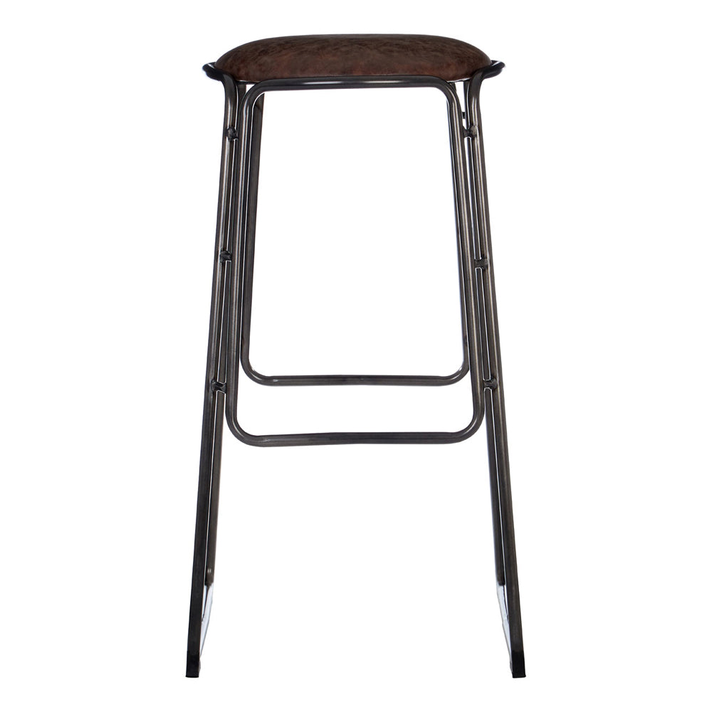 Product photograph of Olivia S Soft Industrial Collection - Daria Bar Stool In Mocha from Olivia's