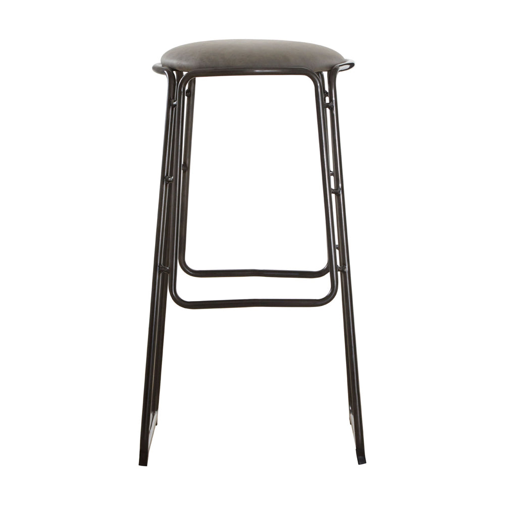 Product photograph of Olivia S Soft Industrial Collection - Daria Bar Stool In Ash Grey from Olivia's