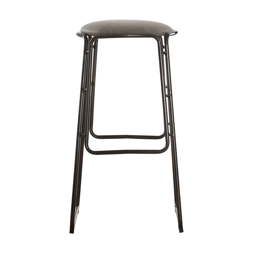 Olivias Soft Industrial Collection Daria Bar Stool In Ash Grey