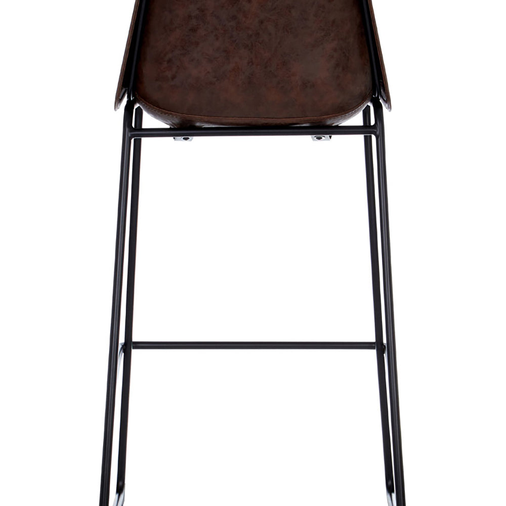 Product photograph of Olivia S Soft Industrial Collection - Dala Bar Stool In Mocha from Olivia's.