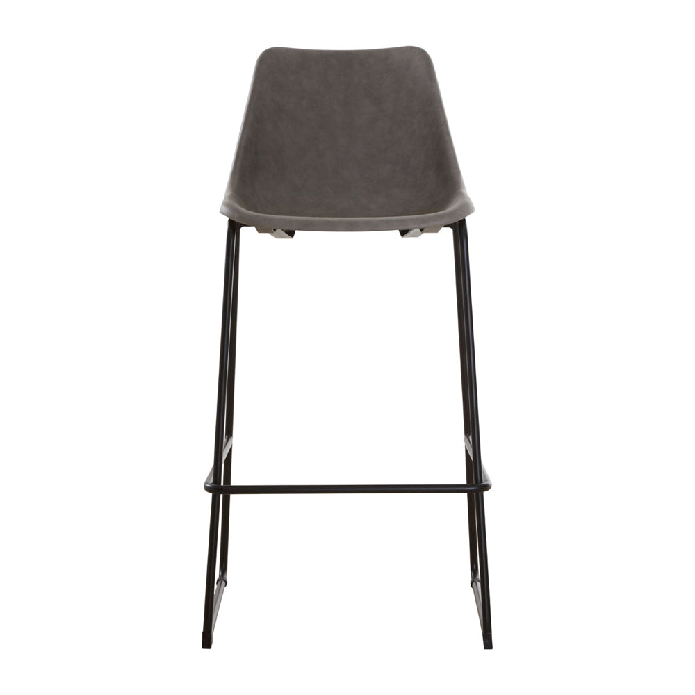 Olivias Soft Industrial Collection Dala Bar Stool In Ash Grey