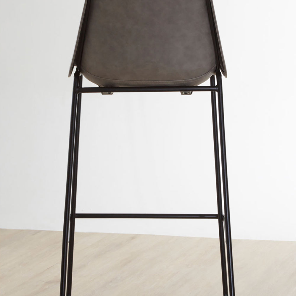 Product photograph of Olivia S Soft Industrial Collection - Dala Bar Stool In Ash Grey from Olivia's.