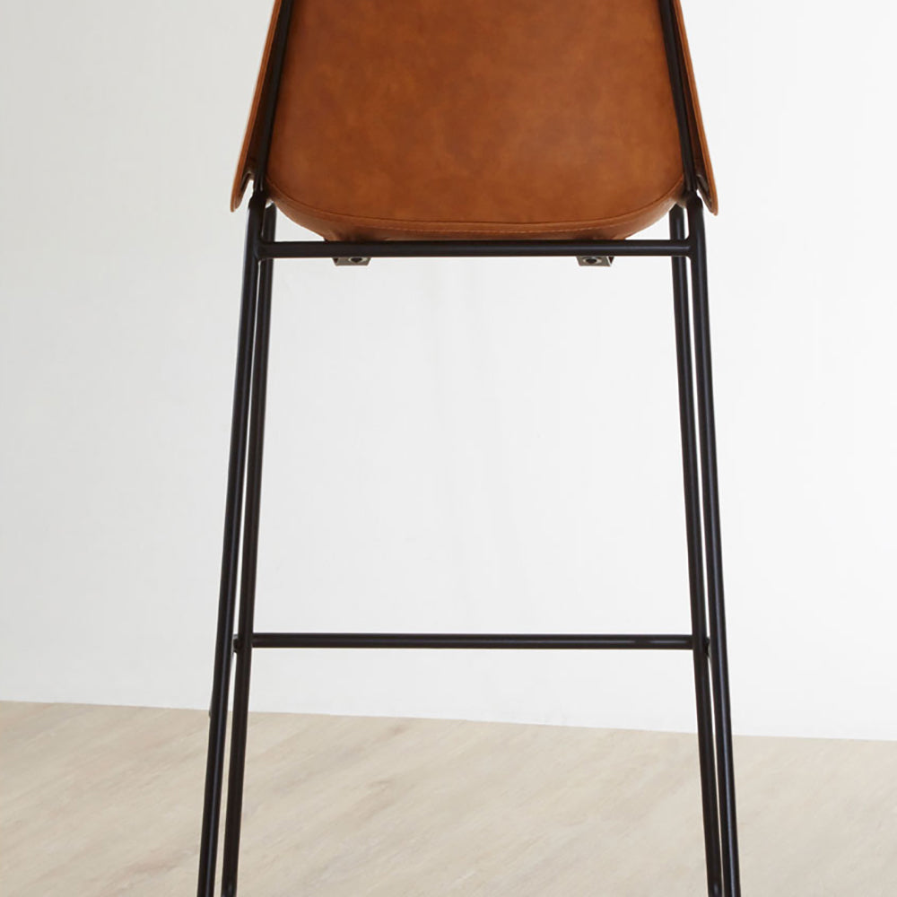 Product photograph of Olivia S Soft Industrial Collection - Dala Bar Stool In Camel from Olivia's.
