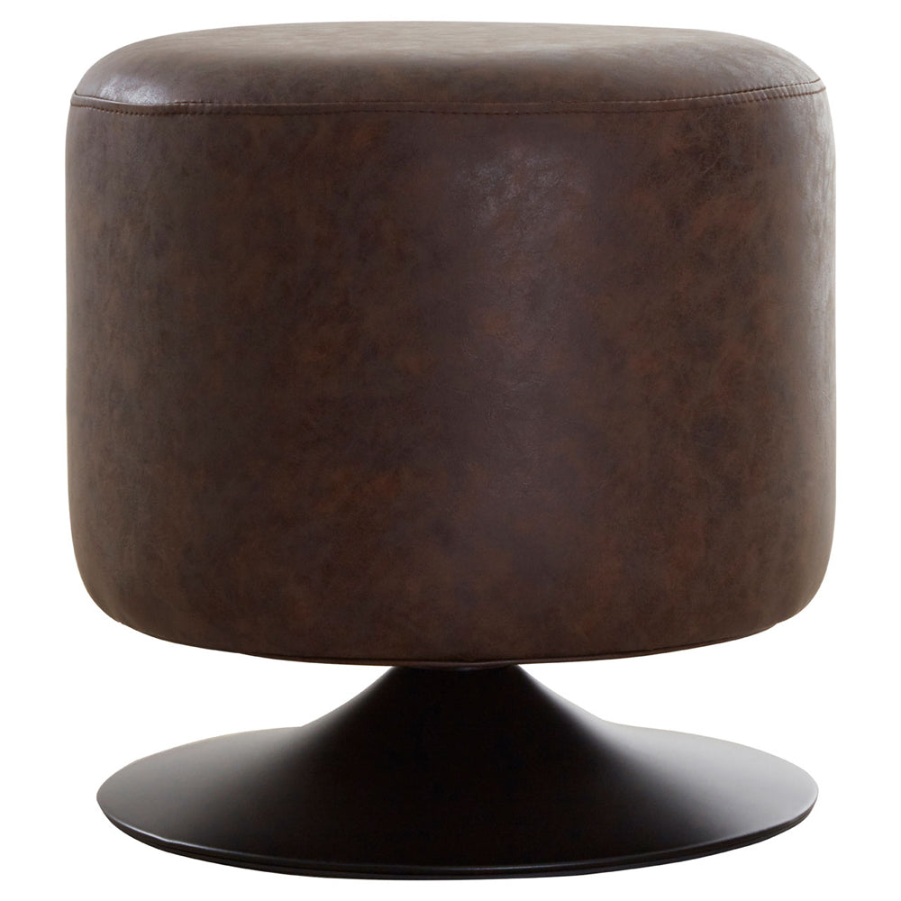 Product photograph of Olivia S Soft Industrial Collection - Denver Cylinder Stool In Mocha from Olivia's