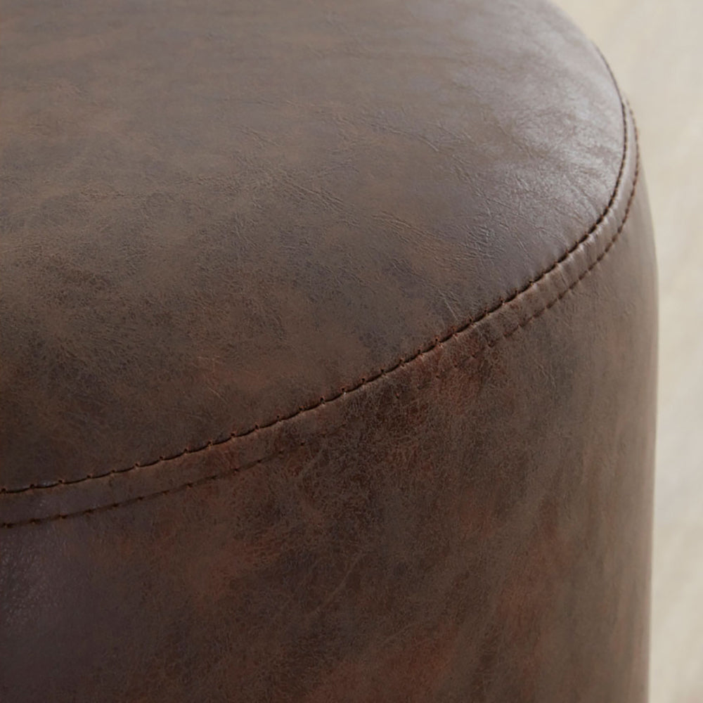 Product photograph of Olivia S Soft Industrial Collection - Denver Cylinder Stool In Mocha from Olivia's.