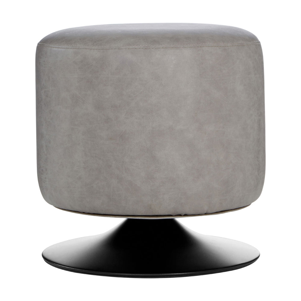 Product photograph of Olivia S Soft Industrial Collection - Denver Cylinder Stool In Ash Grey from Olivia's