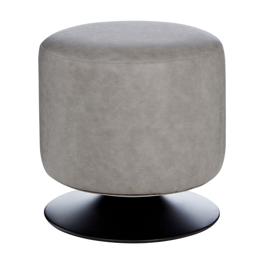 Product photograph of Olivia S Soft Industrial Collection - Denver Cylinder Stool In Ash Grey from Olivia's.