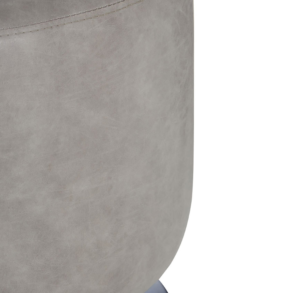 Product photograph of Olivia S Soft Industrial Collection - Denver Cylinder Stool In Ash Grey from Olivia's.