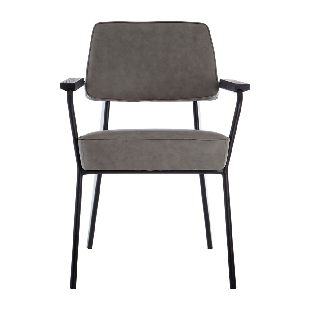 Olivias Soft Industrial Collection Dayna Armchair In Ash Grey