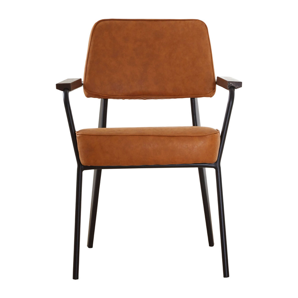 Olivias Soft Industrial Collection Dayna Armchair In Camel