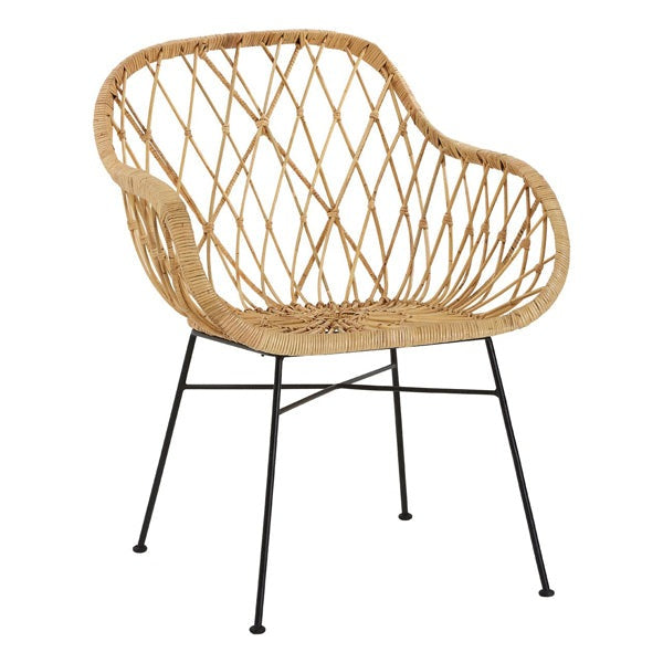 Product photograph of Olivia S Joanna Braided Occasional Chair Light Brown Brown from Olivia's