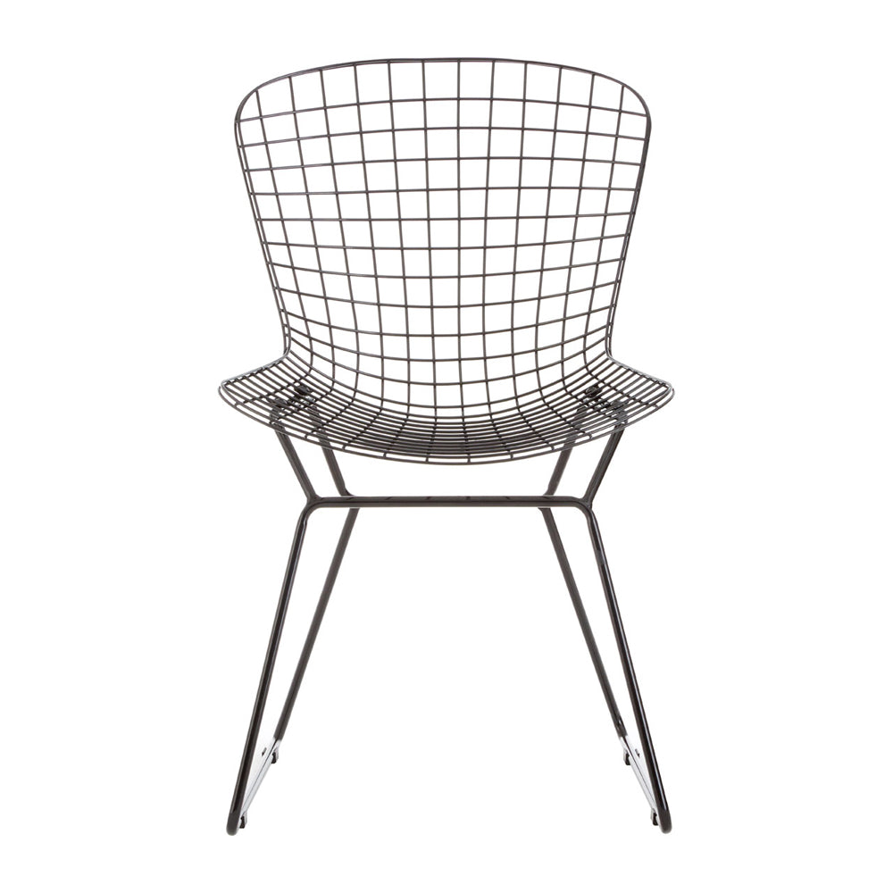 Product photograph of Olivia S Soft Industrial Collection - Distance Metal Wire Chair In Black from Olivia's