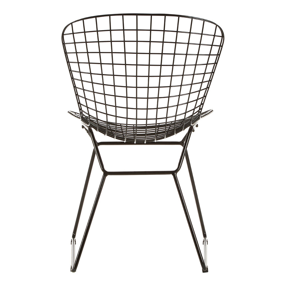 Product photograph of Olivia S Soft Industrial Collection - Distance Metal Wire Chair In Black from Olivia's.