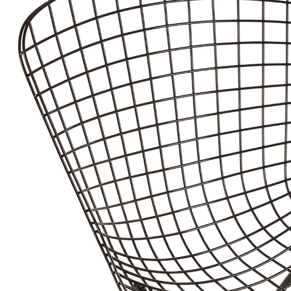 Product photograph of Olivia S Soft Industrial Collection - Distance Metal Wire Chair In Black from Olivia's.